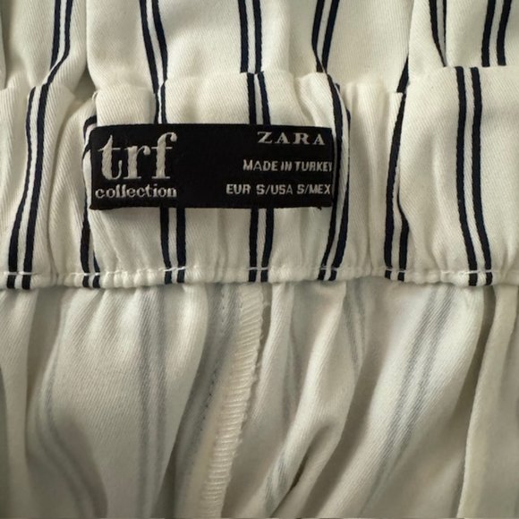 Zara TRF Collection Belted Striped Paperbag Shorts Size Small - Picture 3 of 3